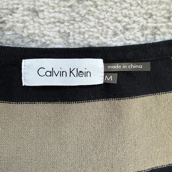 NWT Calvin Klein Striped Knit Crew Neck Sleeveless Mini Dress Size M - Picture 5 of 10
